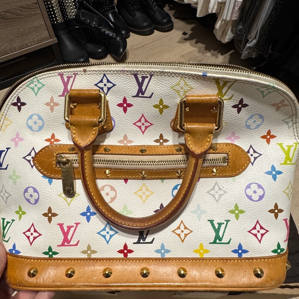 Louis Vuitton White Multicolor Monogram Alma PM